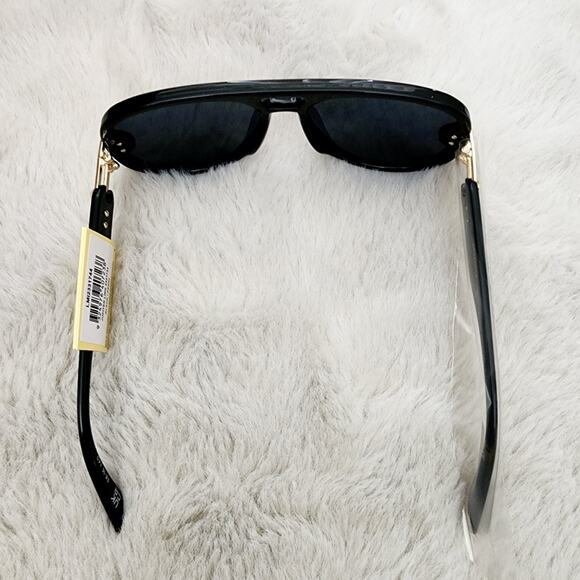 NEW Le Specs Missoma Jupiter Link Aviator Black Pearl Sunglasses - Picture 7 of 16